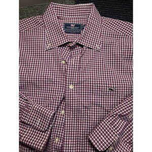 VINEYARD VINES Classic Fit XL Tucker Shirt Blue Red White Long Sleeve Men’s